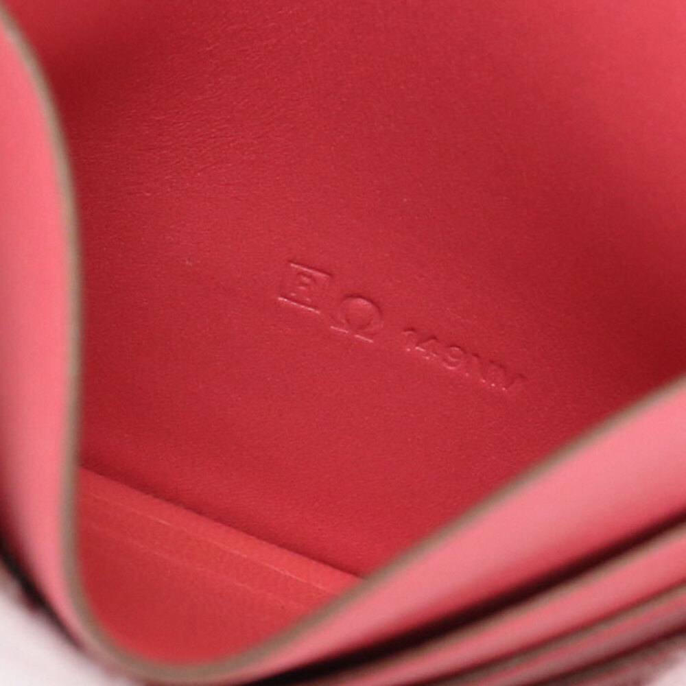 HERMES Bearn Recto Verso Bi-fold Wallet, □R stamp, Women's, Pink - Picture 11 of 12